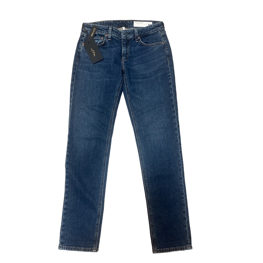 New with tags Rag & bone Dre Mid Rise Slim Leg Jeans in Chelsea Size 24 - Picture 1 of 8